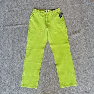 Fashion Nova High Rise Jeans - Lime Green